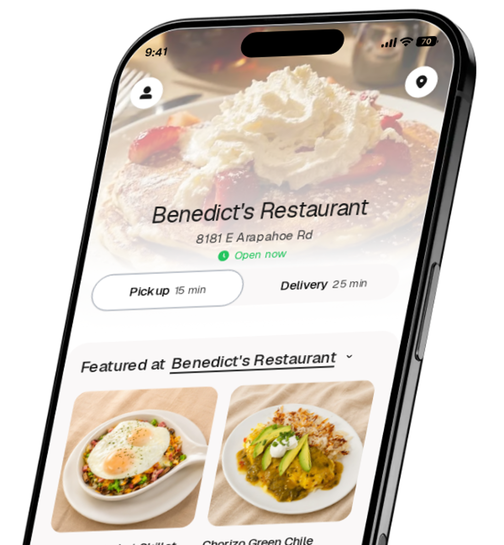 Benedict's Restaurant app preview
